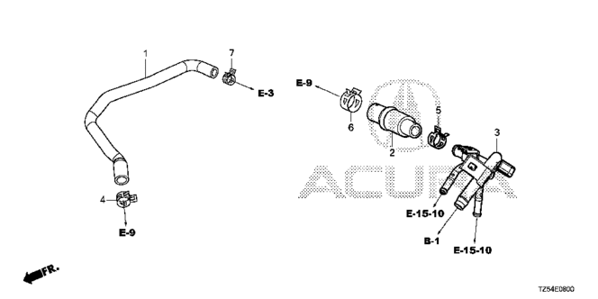 ENGINE/PCV TUBE for 2014 Acura MDX #1