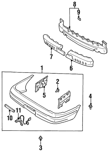 Sephia BUMPER & COMPONENTS - REAR