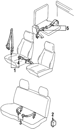 Pickup FRONT SEAT BELTS