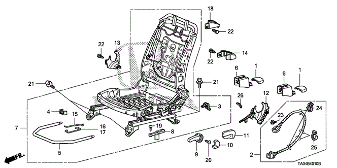INTERIOR / BUMPER/FRONT SEAT COMPONENTS (L.) (MANUAL HEIGHT) for 2009 Honda ACCORD SEDAN #1