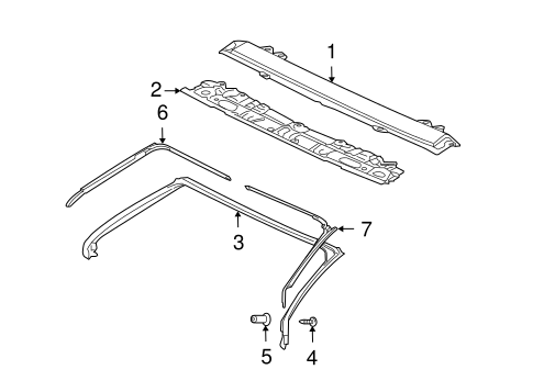 Eclipse WINDSHIELD HEADER & COMPONENTS