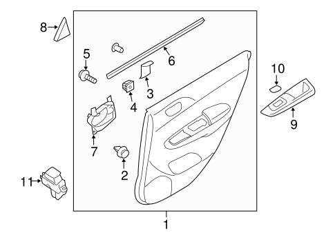 Impreza INTERIOR TRIM - REAR DOOR