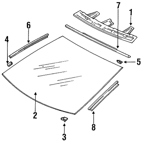 LS400 GLASS - WINDSHIELD