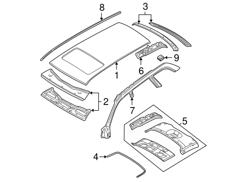 540i EXTERIOR TRIM - ROOF 2