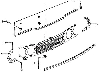 INTERIOR / BUMPER/FRONT GRILLE for 1978 Honda ACCORD HATCHBACK #1