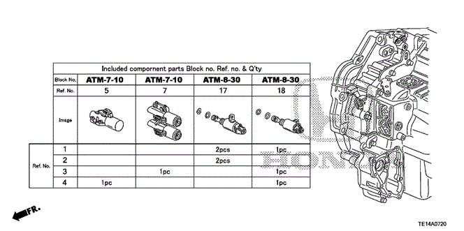 ACCORD COUPE AT SOLENOID VALVE SET (L4)