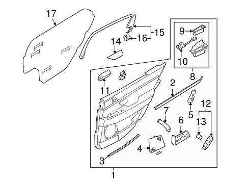 Amanti INTERIOR TRIM - REAR DOOR