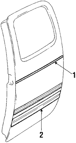 D150 EXTERIOR TRIM - REAR DOOR