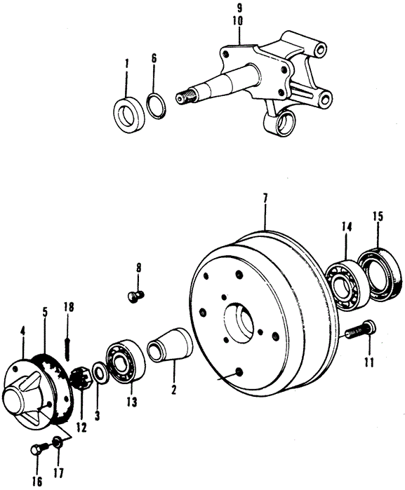 CHASSIS/REAR BRAKE DRUM for 1975 Honda CIVIC 1200 HATCHBACK #1