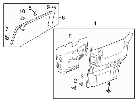 Uplander INTERIOR TRIM - SIDE DOOR