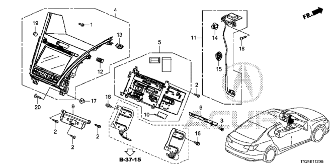 ELECTRICAL / EXHAUST / HEATER / FUEL/NAVIGATION SYSTEM for 2014 Acura RLX #1