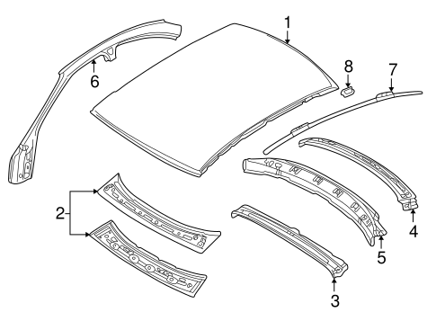 330i EXTERIOR TRIM - ROOF
