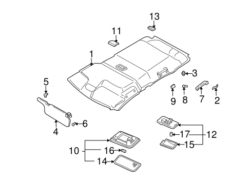 Tracker INTERIOR TRIM - ROOF