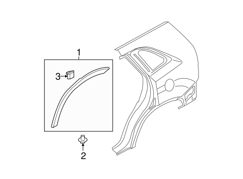 Sorento EXTERIOR TRIM - QUARTER PANEL