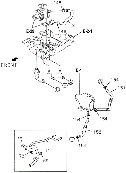ENGINE/WATER HOSE (DX) for 1996 Honda PASSPORT #1