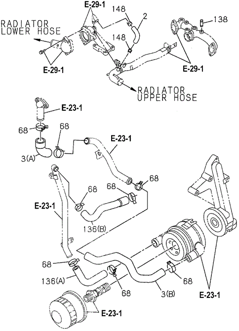 ENGINE/WATER HOSE for 1996 Honda PASSPORT #1