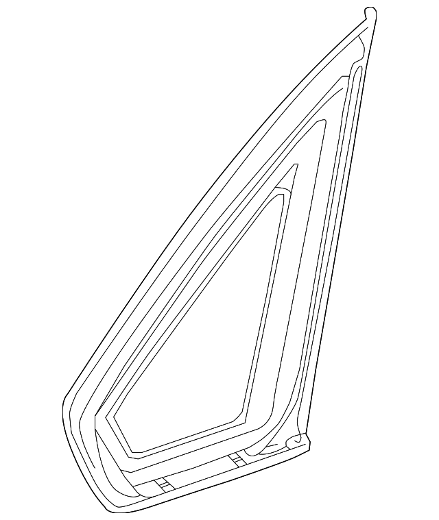 87820-2D200 Деталь QUARTER GLASS, RIGHT