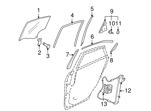 3 GLASS - REAR DOOR