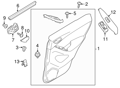 CX-5 INTERIOR TRIM - REAR DOOR