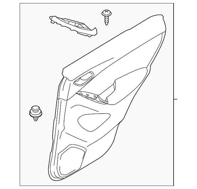 KR22-68-550A-34 Деталь DOOR TRIM PANEL, LEFT