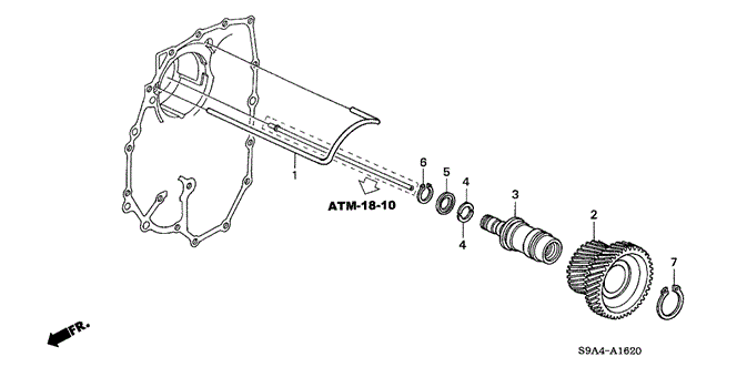 TRANSMISSION - AUTOMATIC/AT IDLE SHAFT (5AT) for 2005 Honda CR-V #1