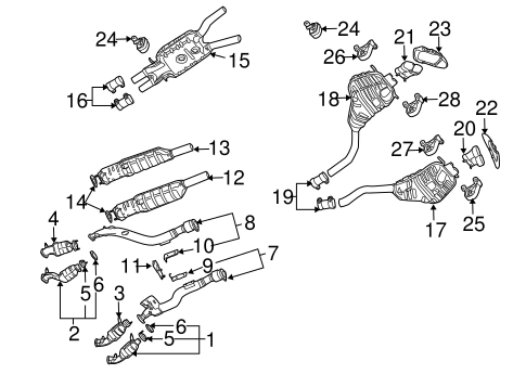 Phaeton EXHAUST COMPONENTS