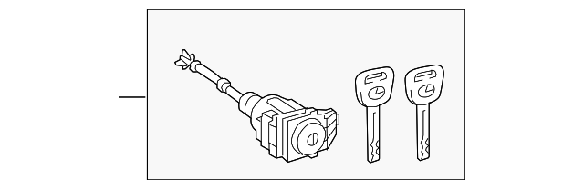 69052-48110 CYL & KEYS, LEFT