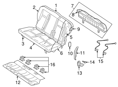 PT Cruiser REAR SEAT COMPONENTS 2