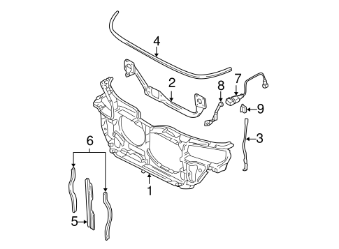 Passat RADIATOR SUPPORT