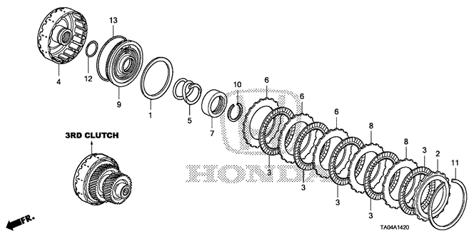TRANSMISSION - AUTOMATIC/AT CLUTCH (3RD) (V6) for 2009 Honda ACCORD SEDAN #1