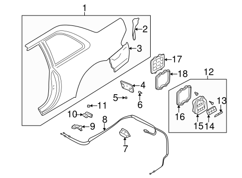 Impreza QUARTER PANEL & COMPONENTS