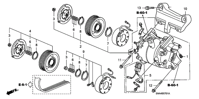 CIVIC SEDAN A / C AIR CONDITIONER (COMPRESSOR) (2.0L)