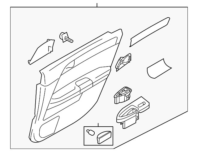 H2901EH200 Деталь DOOR TRIM PANEL, LEFT