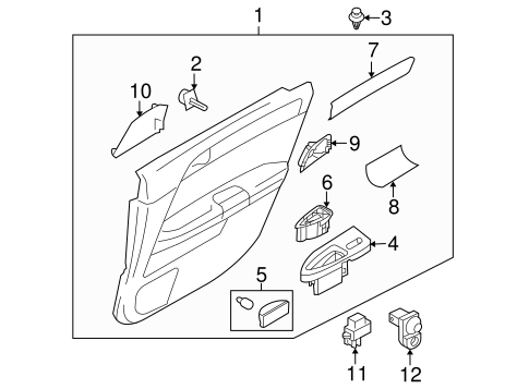 M45 INTERIOR TRIM - REAR DOOR