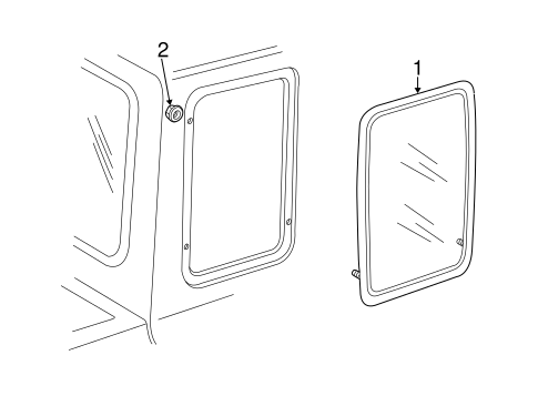 B3000 GLASS - REAR DOOR
