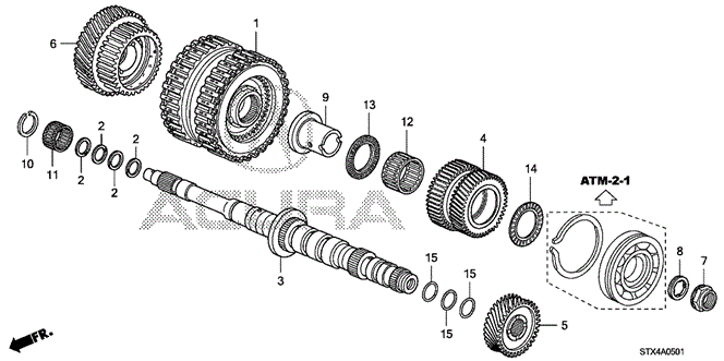 MDX AT MAINSHAFT - CLUTCH (3RD-6TH) (6AT)