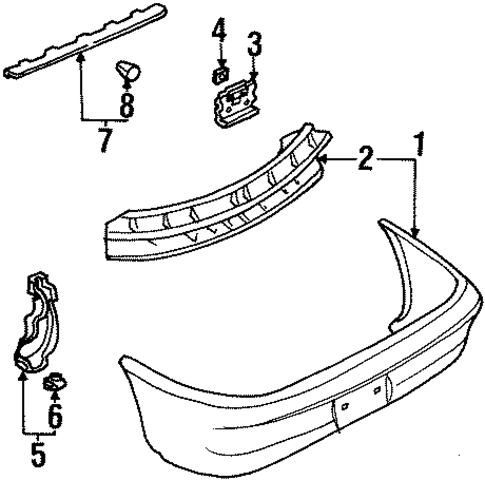 Escort BUMPER & COMPONENTS - REAR