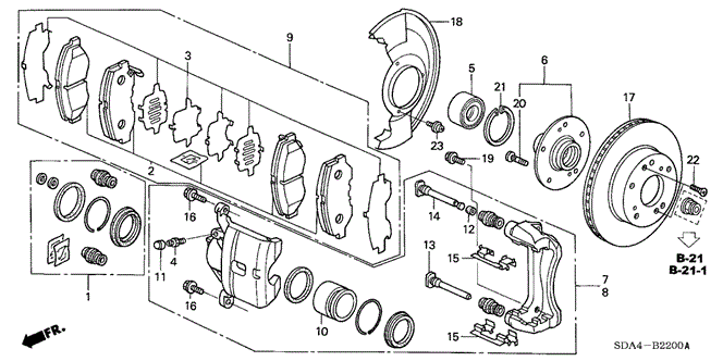 CHASSIS/FRONT BRAKE (1) for 2003 Honda ACCORD SEDAN #1