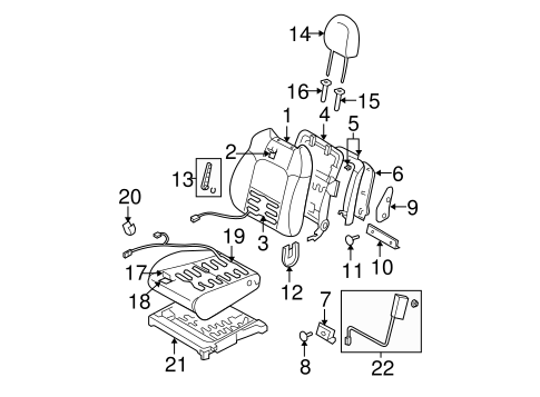 Outback FRONT SEAT COMPONENTS 2