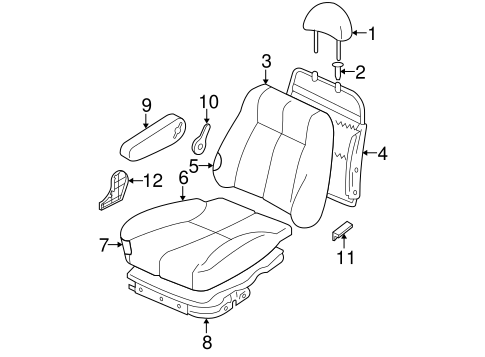 Accent FRONT SEAT COMPONENTS