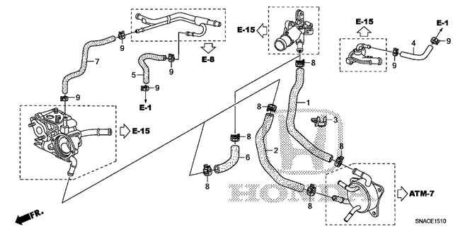 ENGINE/WATER HOSE (1.8L) for 2010 Honda CIVIC SEDAN #1