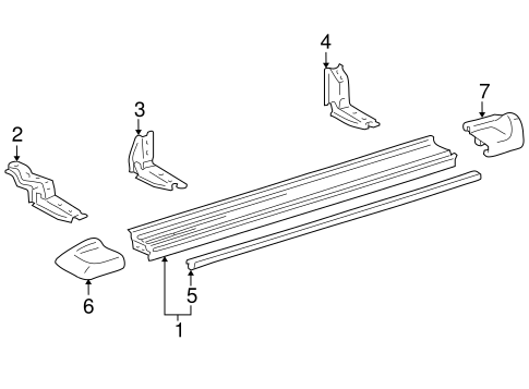 LX470 EXTERIOR TRIM - PILLARS