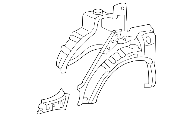 61631-48902 Деталь OUTER WHEELHOUSE, RIGHT