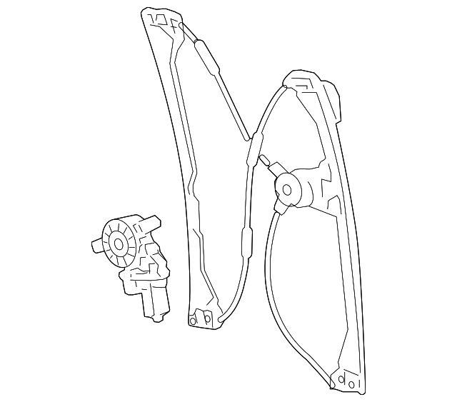 25980394 Деталь WINDOW REGULATOR, LEFT