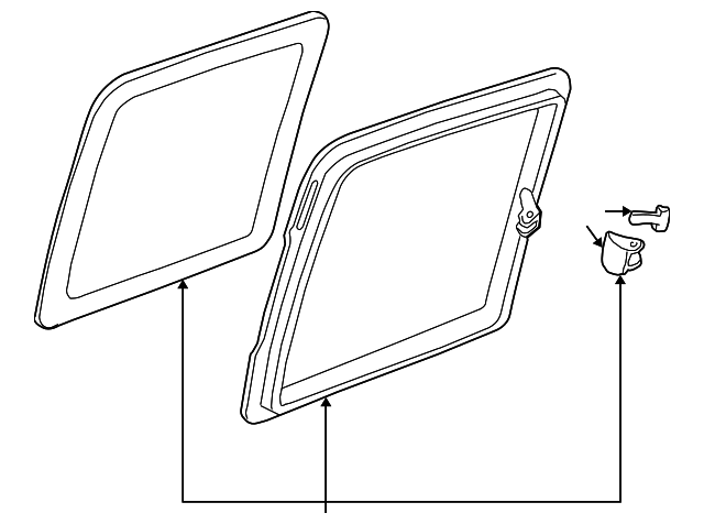 88939711 Деталь MOVEABLE GLASS, LEFT