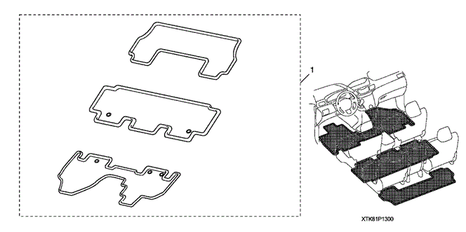 ACCESSORIES/ALL SEASON FLOOR MATS for 2011 Honda ODYSSEY #1