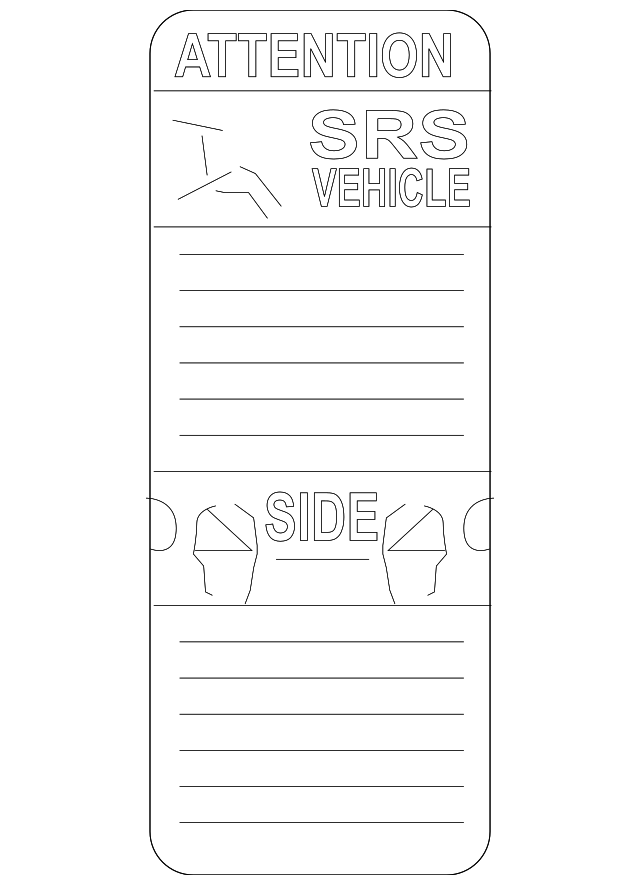 85262-3B600 Деталь AIR BAG LABEL, RIGHT