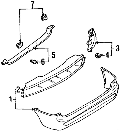 Escort BUMPER & COMPONENTS - REAR