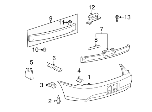 Solara BUMPER & COMPONENTS - REAR
