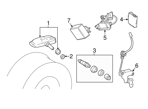NX200t TIRE PRESSURE MONITOR COMPONENTS